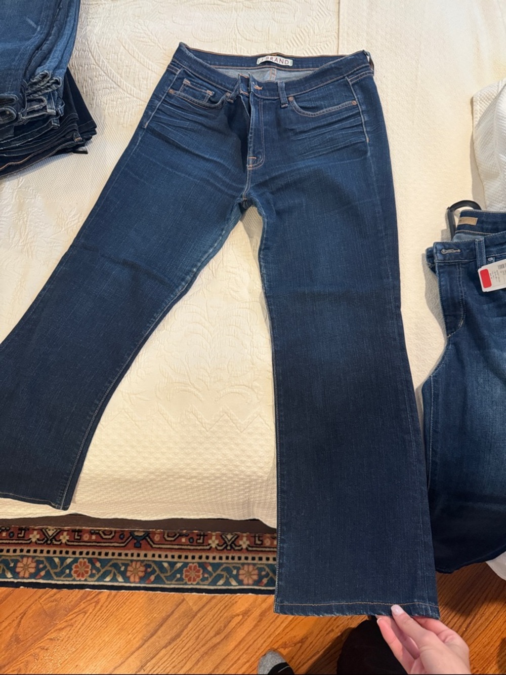 J Brand Dark Indigo Wide Leg Jeans